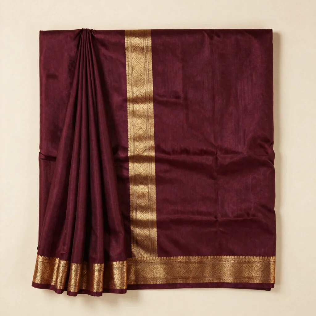Maroon Zari Silk