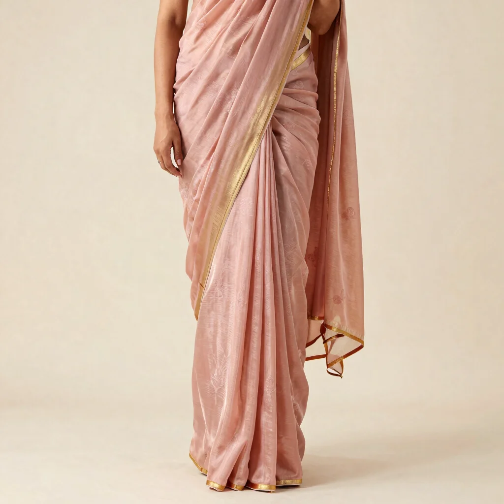 Rose Georgette Drape